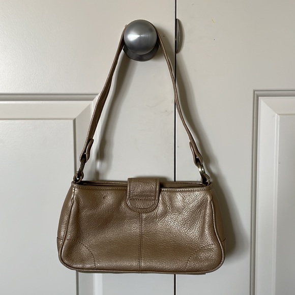 The Sak Metallic Light Gold/Taupe Small Shoulder Bag - Picture 2 of 6